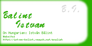 balint istvan business card